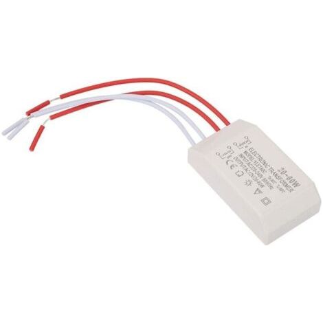 Elektronischer Transformator 220 V AC auf 12 V AC, Spannungswandler, 20–60 W elektronischer Transformator, intelligente Stromversorgungssteuerung für G4-Lampenzubehör (1/4)