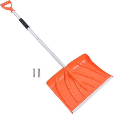 Pelle à neige grande capacité, manche en forme de D, alliage d'aluminium, matériau plastique, démontable et assemblable (1/5)