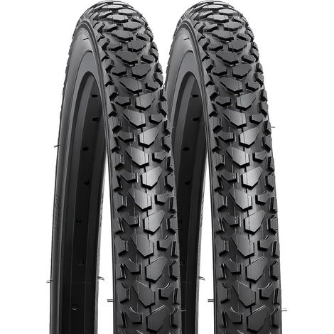 Lot de 2 pneus de vélo 24 Pouces 24 x 1,75/47-507 Compatible avec Les pneus Montagne Vélo 24 x 1,75 (1/5)
