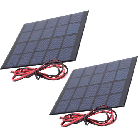 2 Stück DC5V 500mA Solarzellen-Leistungsmodul, polykristallines Silizium-Solarmodul mit 100cm Kabel (1/5)