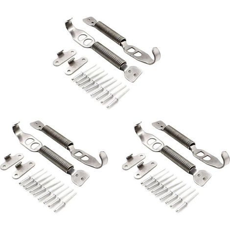 Adatto per 6 kit di fissaggio a molla per gancio di chiusura del cappuccio del telaio dell'auto da corsa in lega di alluminio