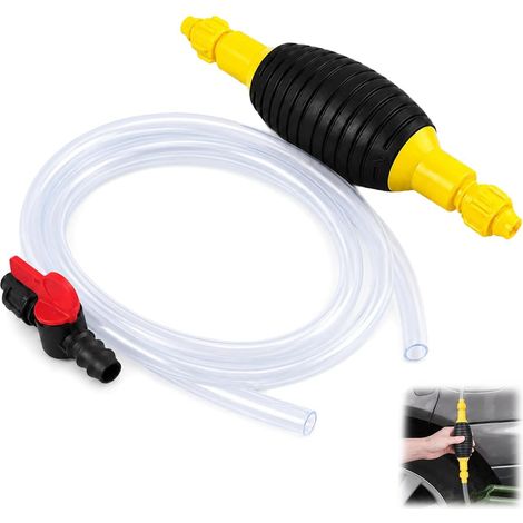 Pompe Manuelle Universelle,Siphon pour Carburant avec Tuyau 2M, Pompe a Eau,Pompe Carburant,Diesel,Eau (1/5)