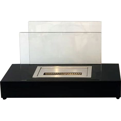 Camino a Bioetanolo da Tavolo Eaak 60x20x35,5 cm Bruciatore da 1,5 L Nero (1/5)