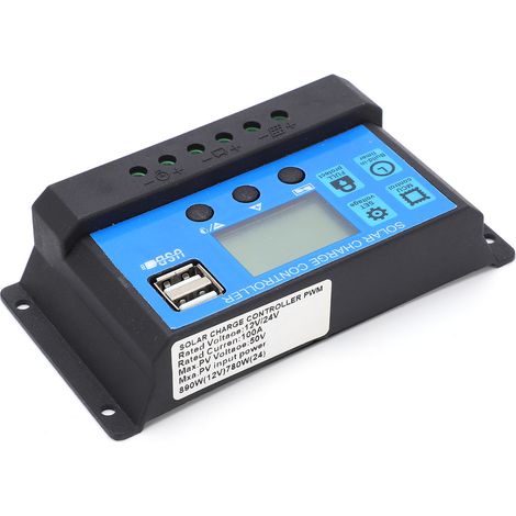 MPPT-PWM-Solarladeregler 5V 3A, USB-Ausgang, HD-LCD-Bildschirm, hohe Leistung, Photovoltaik-Modul-Controller (1/5)