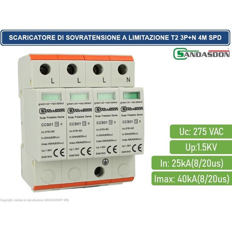 Limitatore Scaricatore di Sovratensione 4M Grigio SD-CCS01 (1/5)