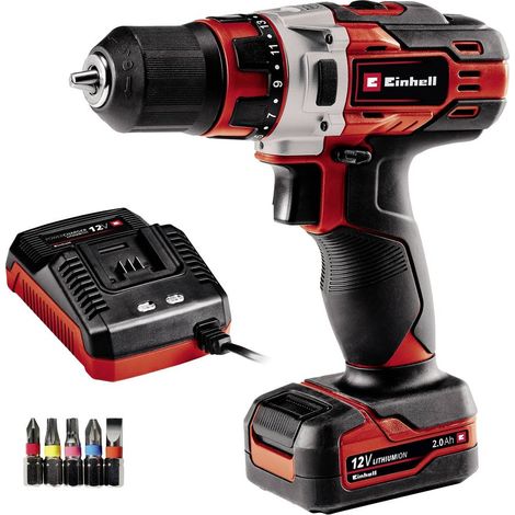 Einhell TE-CD 12/1 Li (1x2,0Ah) 4513590 Trapano avvitatore a batteria 12 V 2 Ah Li-Ion incl. caricabatterie, incl. batt