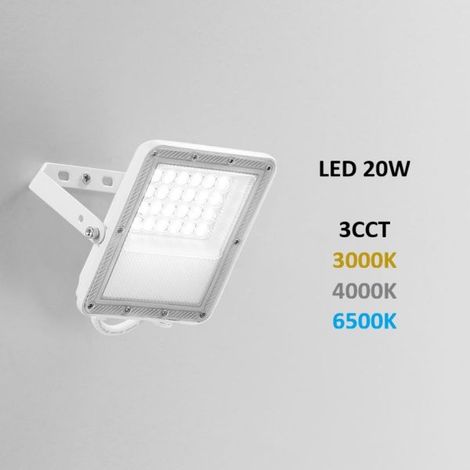 FARO PROIETTORE PER ESTERNO A LED 20W 3CCT BIANCO ESUS FAN EUROPE (1/2)