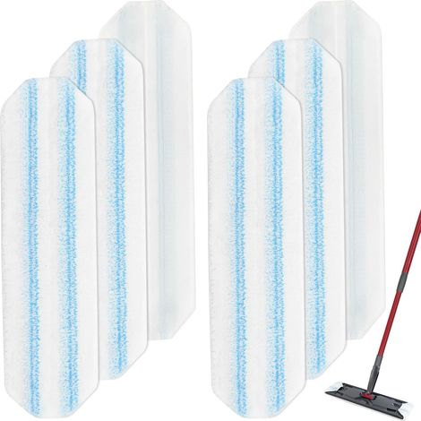 Lot de 6 têtes de balai en microfibre pour balais plats O-Cedar, recharges de tampons lavables et réutilisables pour sols durs. (1/5)