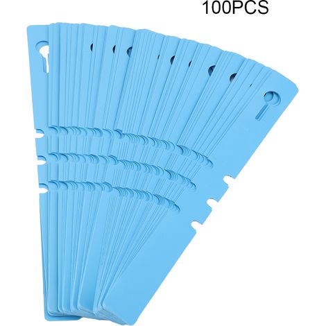 100pcs plastique pépinière jardin décor piquet étiquettes plantes étiquettes pelouse ornement bleu (1/5)