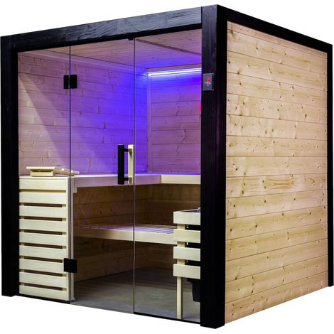 Harvia Family Large Saunakabine Massivholzsauna aus Fichte 196x189x204 cm (1/4)