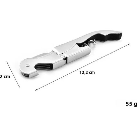 1 Pièce Ouvre-Porte Professionnel en Acier Inoxydable à Double Charnière pour Restaurants et Bars, Ouvre-Bouteilles de Vin et de Bière pour Barmen, 25.4 cm (1/5)