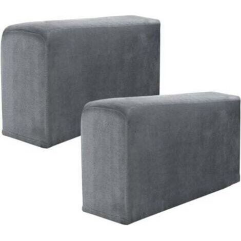 Housse Accoudoir Canapé, Antidérapant Housse Accoudoir Fauteuil Élastiques,Protege Extensible Accoudoir Canapé, pour Fauteuils Inclinable,Canapé (Gris Oscuro,Lot de 2) (1/5)