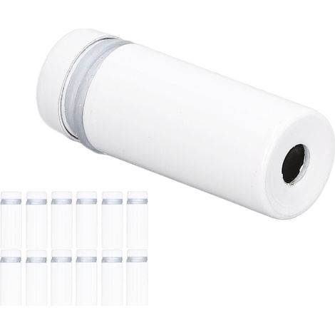 Lot de 12 vis d'écartement en acier inoxydable pour enseignes murales publicitaires, clous pour acrylique 12 x 30 mm (1/5)