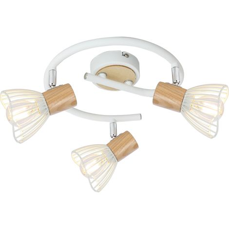 Plafoniera Candellux CHILE 98-61652 bianca legno 3xE14 42 cm