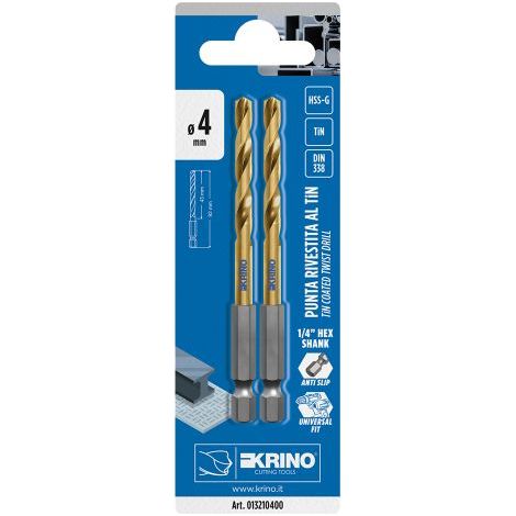 PUNTA RETTIFICATA RIVESTITA AL TITANIO Ø 4 x L.92 mm - cf. da 2 pezzi