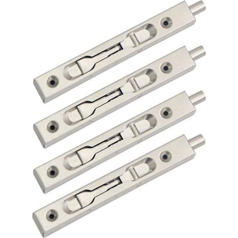 4er-Pack (2 Paar) Türriegel mit Schiebeschloss, verdeckter Riegel mit Sicherheitshebelwirkung, Schieberiegel aus Edelstahl – (15 cm Länge)