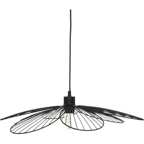 Suspension métal Fleur noir D57 (1/5)