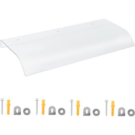 Wolketon Tettoia per Porta Pensilina Tettoia per Porta e Finestre Protezione Esterna 40 x 80 cm Montaggio a parete esterna