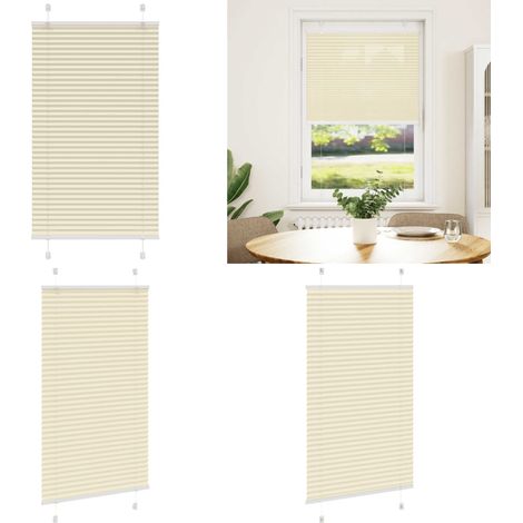 vidaXL Plissee Creme 70x100 cm Stoffbreite 69,4 cm Polyester (1/5)