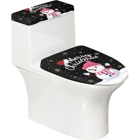 Housse De Réservoir De Chasse D Eau - Housse De Couvercle De Toilette - En Polyester Élastique - Universelle 17x21 Pouces - Lot De 2 (1/5)