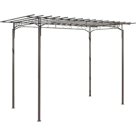 Vidaxl – Arche de jardin en acier – Tonnelle pavillon pour rosiers – Résistante aux intempéries – Installation facile – Dimensions 200x100cm