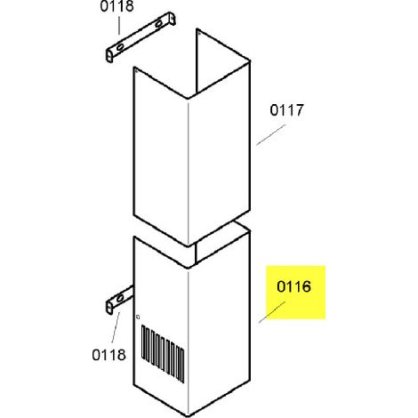 CHEMINEE PARTIE INFERIEUR REP 116 pour HOTTE SIEMENS -...