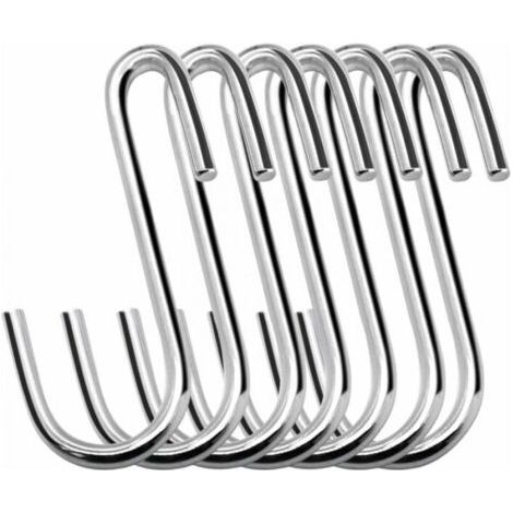 Lot de 20 crochets de rangement en S 6 cm – Métal robuste – Finition lisse – Pour cuisine, salle de bain, bureau et placards (1/4)