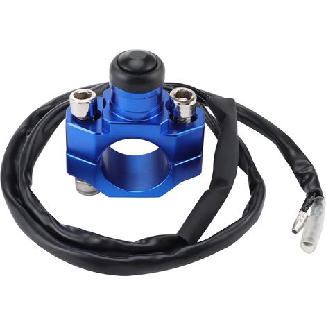7/8" 22mm Handlebar 2-Wire CNC Kill Stop Replacement Switch for YZ250 YZ450 WR250 WR450 ATV Scooter Quad Motorcycle Dirt Bike, Blue