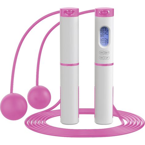 Corde à Sauter Numérique Sans Fil - Affichage LED Compteur Calories Minuterie - Mode Corde et Sans Corde - Pour Adultes et Enfants - 1 Pièce (1/5)