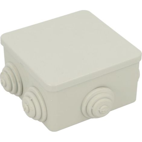 Boite de dérivation carré étanche IP44 80x80x40mm, 6 entrées souples