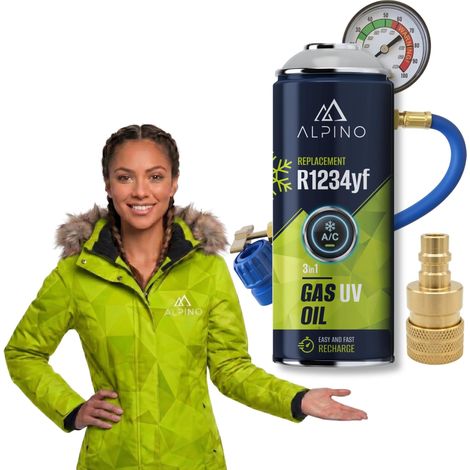 Kit de carga UV 3 en 1 ALPINO R1234yf Adaptador R1234yf (1/5)