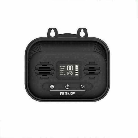 1 répulsif à ultrasons pour chiens, avec écran LCD, 10 fréquences réglables, modes manuels et automatique, portée 15,2 m, usage intérieur/extérieur (1/5)