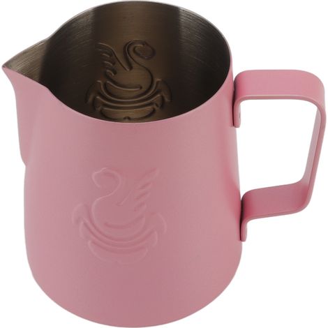 Pichet à lait multifonction en acier inoxydable 304 avec poignée, 420 ml, rose (1/5)