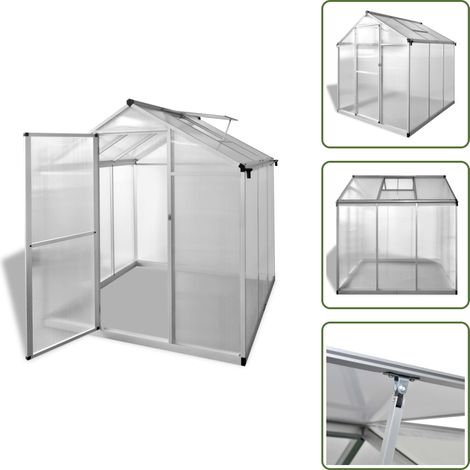 Invernadero resistente al frío - vidaXL Invernadero de aluminio gris antracita 3,46 m² - Invernadero con ventilación
