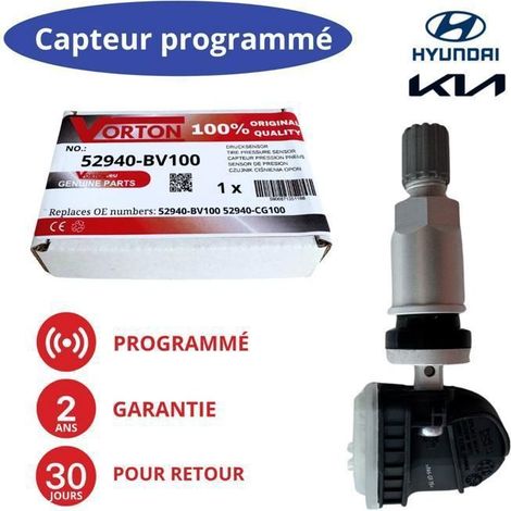 Sensore TPMS preprogrammato 433 MHz per Hyundai Tucson IV (NX4) / Kia Sportage V (NQ5) & EV6 – 52940-BV100/52940-CG100