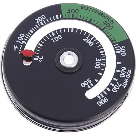 1 pièce thermomètre de poêle magnétique thermomètre de tube de poêle thermomètre de tuyau de cheminée en bois thermomètre de four (1/4)