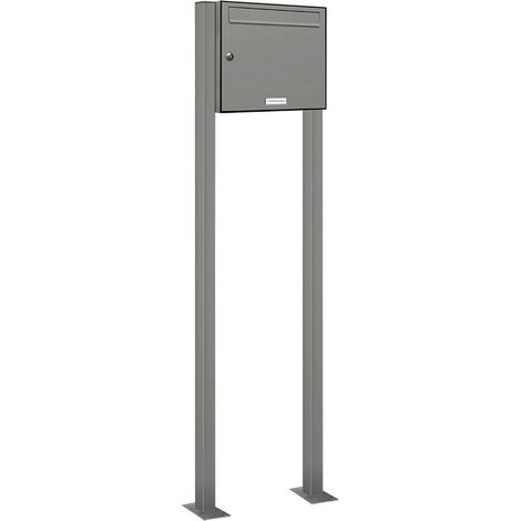 1er Premium Standbriefkasten RAL 9007 freistehend Postkasten Ständer S (1/5)