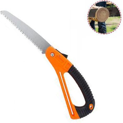 SCIE À MAIN PLIANTE SCIE DE POCHE LAME DE 180 MM COUPE-BOIS (1/2)