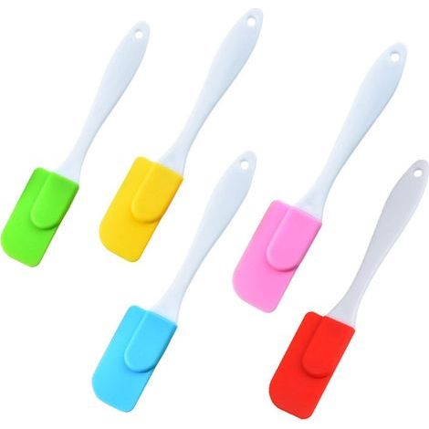 5pcs Spatule Silicone Spatule Pâtisserie Mini Cuisine résistantes à la Chaleur, Spatules de Cuisine a mélange,a frotter et a enduire (1/5)