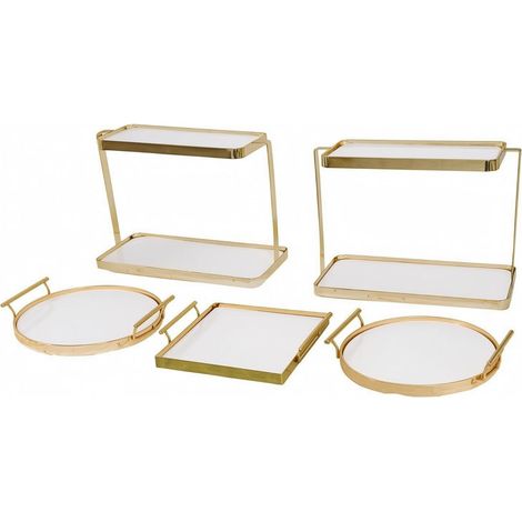 5th Ceramic Serving Display Stand, Stable, Multi-Purpose, Raised Display Stand with Trays and Edges (1/5)