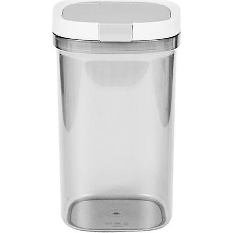 Boîte de conservation hermétique pour café, 1800 ml, en plastique, avec couvercle, idéale pour le café en grains, la farine, le sucre et les céréales. (1/4)