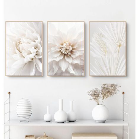 Lote de 3 pósteres - Impresión moderna en lienzo - Sin marco - Decoración de pared para salón y dormitorio - 30 x 40 cm (1/5)