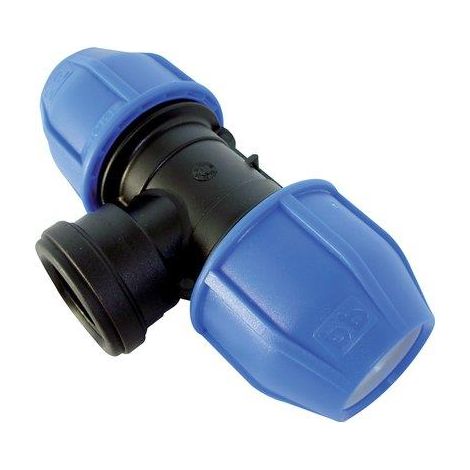 TEE A COMPRESSIONE FILETTO FEMMINA PN16 - MM 40X11/4F- 2 pezzi