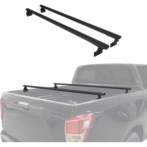 OMAC Barres de Toit transversales pour VW Amarok 2010-2020 Aluminium Noir