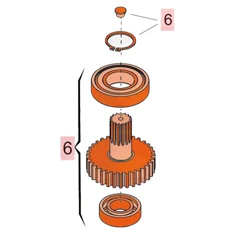 Arbre lent FAAC GENIUS 719165 pour motoréducteur à rouleaux 770 770N (pièce de rechange) (1/3)