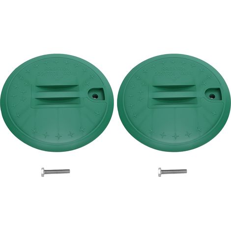 Lot de 2 couvercles de rechange ronds de 10 pouces pour boîtier de vanne d'arrosage, pour usage extérieur (1/5)