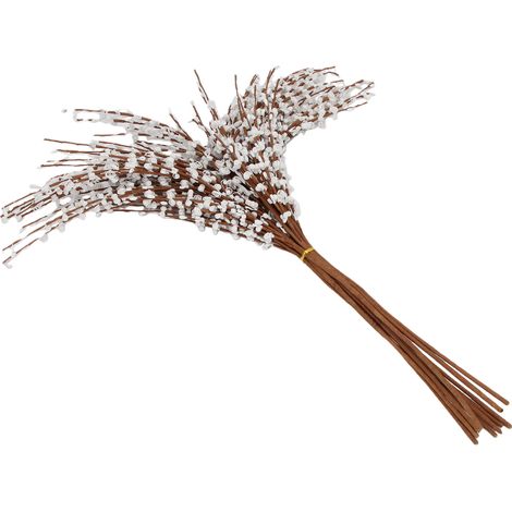 10 pièces fleurs artificielles tige haute baies blanches déco florale pour jardin mariage fête hôtel restaurant terrasse (1/5)