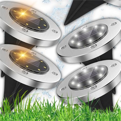 Lámparas solares de disco, lámparas de jardín LED, lámparas de suelo, lámparas de suelo (1/5)