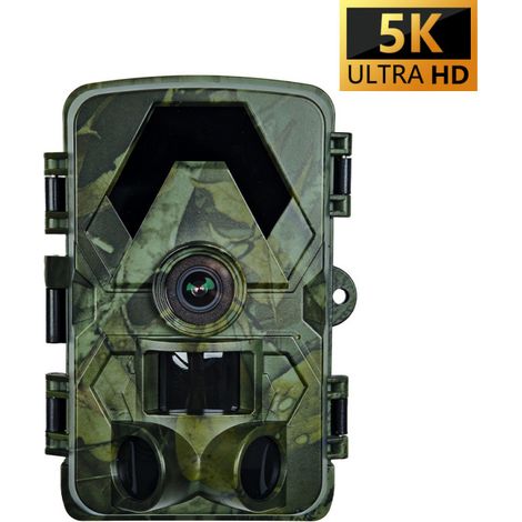 Nouvelle caméra infrarouge extérieure 5K 60MP avec carte SD, surveillance jour/nuit, étanche IP66 - Par défaut