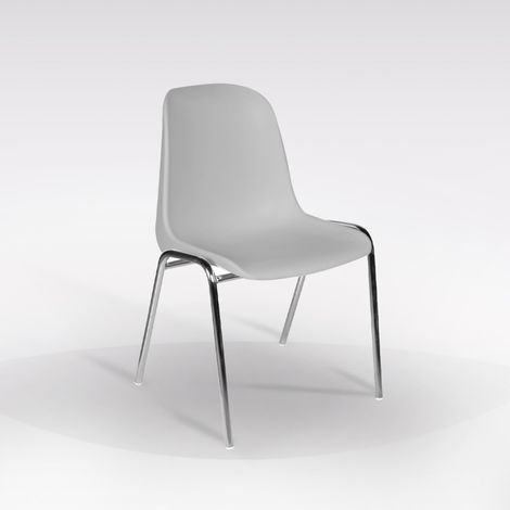 SEDIA MOD. ELENA IN PLASTICA GRIGIO CHIARO (1/5)